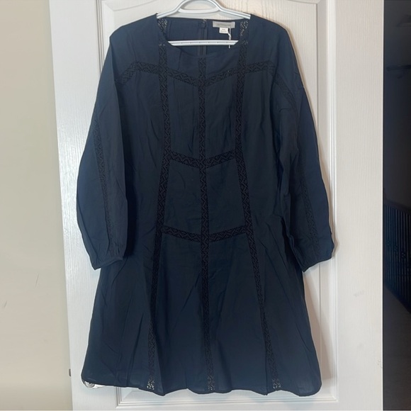 Outerknown Elliott Shirt Dress Pitch Black Medium - Picture 5 of 16